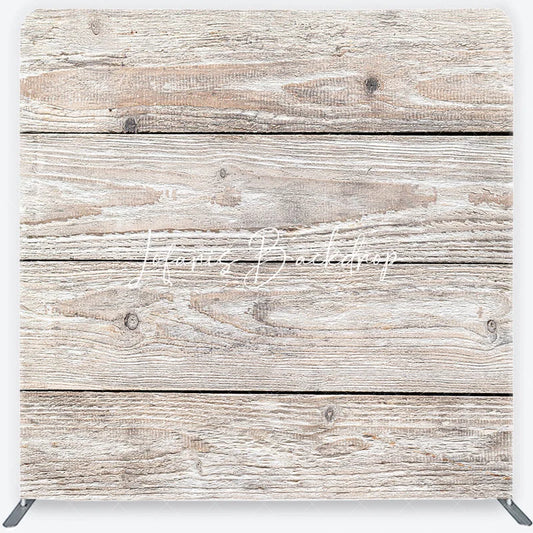 Lofaris Rustic Weathered Light Wood Plank Square Double-Sided Backdrop Distressed Natural Photography Studio Prop