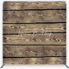 Lofaris Rustic Weathered Wood Planks Texture Square Double-Sided Backdrop Natural Brown Photography Background
