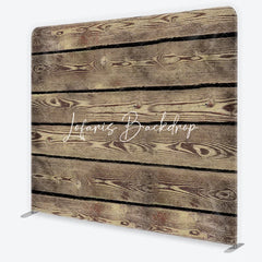 Lofaris Rustic Weathered Wood Planks Texture Square Double-Sided Backdrop Natural Brown Photography Background
