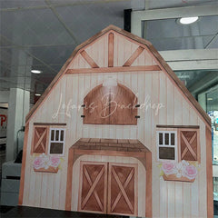 Lofaris Rustic Wooden Farm House Barn Door Arch Backdrop