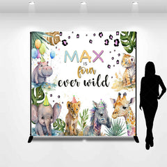 Lofaris Safari 4 Ever Wild Custom Jungle Birthday Backdrop