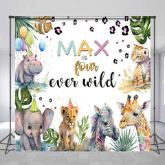 Lofaris Safari 4 Ever Wild Custom Jungle Birthday Backdrop