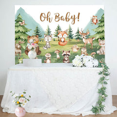 Lofaris Safari Animals Forest Oh Baby Gender Reveal Backdrop