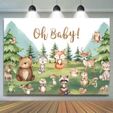 Lofaris Safari Animals Forest Oh Baby Gender Reveal Backdrop