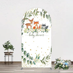 Lofaris Safari Animals Plant Leaf Baby Shower Arch Backdrop
