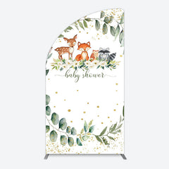 Lofaris Safari Animals Plant Leaf Baby Shower Arch Backdrop