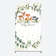 Lofaris Safari Animals Plant Leaf Baby Shower Arch Backdrop