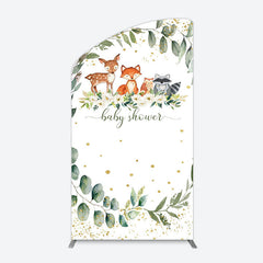 Lofaris Safari Animals Plant Leaf Baby Shower Arch Backdrop