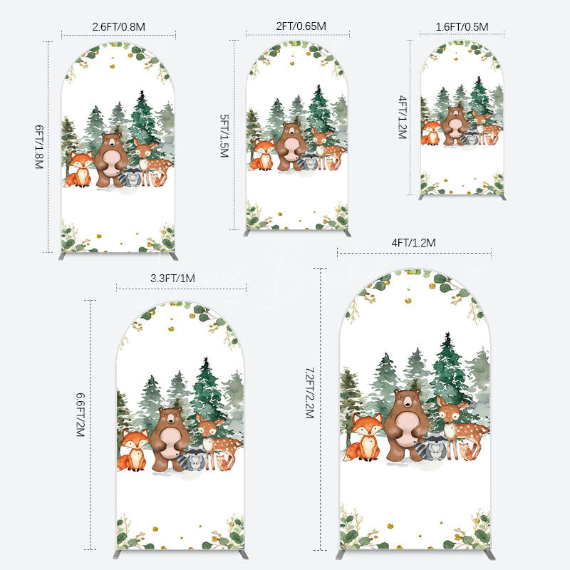 Lofaris Safari Jungle Mountain Baby Shower Arch Backdrop