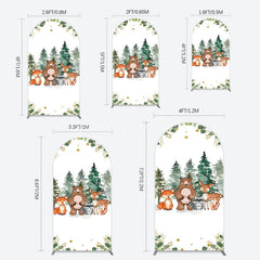 Lofaris Safari Jungle Mountain Baby Shower Arch Backdrop