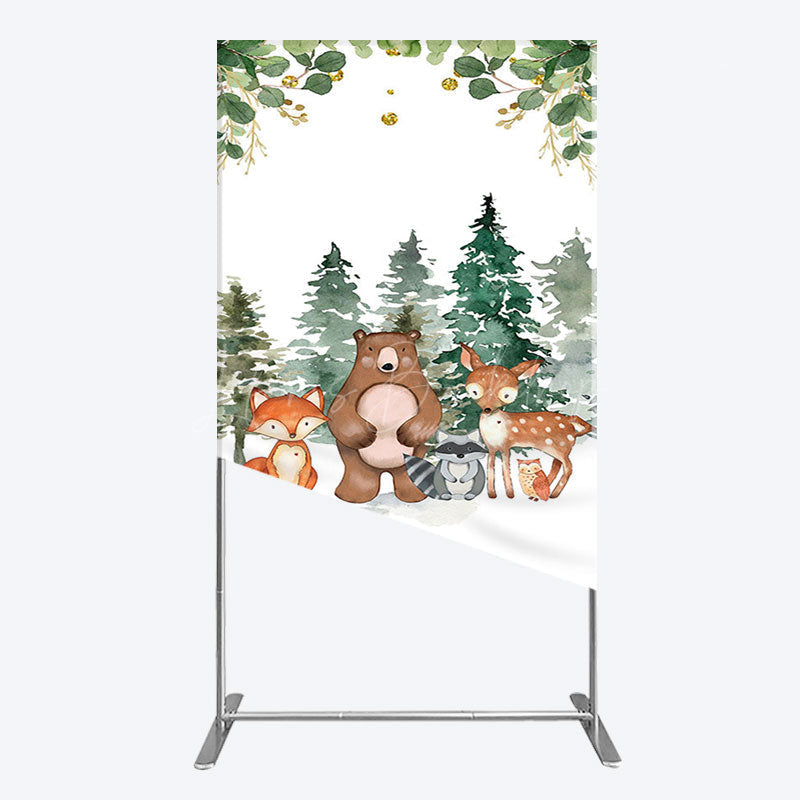 Lofaris Safari Jungle Mountain Baby Shower Rectangle Backdrop