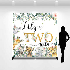 Lofaris Safari Jungle Plant Custom Name Two Wild Backdrop