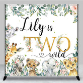 Lofaris Safari Jungle Plant Custom Name Two Wild Backdrop