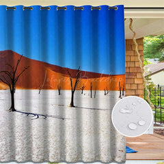 Lofaris Sand Dune Desert Landscape Waterproof Printed Outdoor Curtains