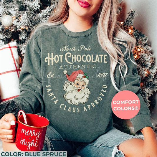 Lofaris Santa Approved Custom Name Sweatshirt Funny Personalized Christmas Pullover Cute Holiday Gift for Family and Kids