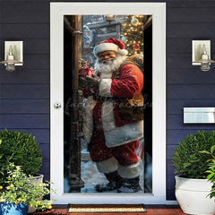 Lofaris Santa Claus Delivering Gifts Christmas Door Cover