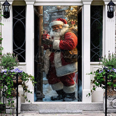 Lofaris Santa Claus Delivering Gifts Christmas Door Cover