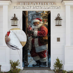 Lofaris Santa Claus Delivering Gifts Christmas Door Cover