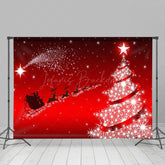 Lofaris Santa Reindeer Snowy Christmas Night Party Backdrop
