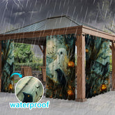 Lofaris Scared Halloween Waterproof Printed Outdoor Curtains