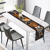 Lofaris Scary Boo Halloween Table Runner with Jack O’ Lanterns Spooky Pumpkin Patch Haunted Holiday Party Decoration