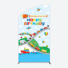 Lofaris Sea Land Air Transportation Birthday Arch Backdrop