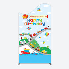 Lofaris Sea Land Air Transportation Birthday Arch Backdrop