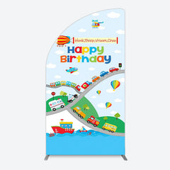 Lofaris Sea Land Air Transportation Birthday Arch Backdrop