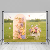 Lofaris Serene Sunlit Field Spring Butterfly Wedding Backdrop