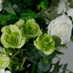 Lofaris Set of 2 Greenery White Rose Archway for Wedding
