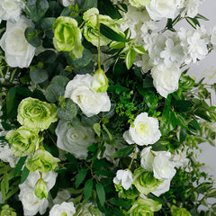 Lofaris Set of 2 Greenery White Rose Archway for Wedding