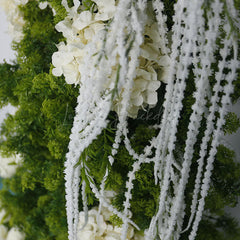 Lofaris Set of 2 Plant White Rose Wedding Floral Horn Arch
