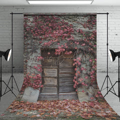Lofaris Shabby Grey Wall Pink Floral Tree Photo Sweep Backdrop
