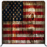 Lofaris Shabby Wooden Usa Flag Patriotic Pillow Case Backdrop