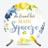 Lofaris She Found Her Main Squeeze Round Wedding Backdrop
