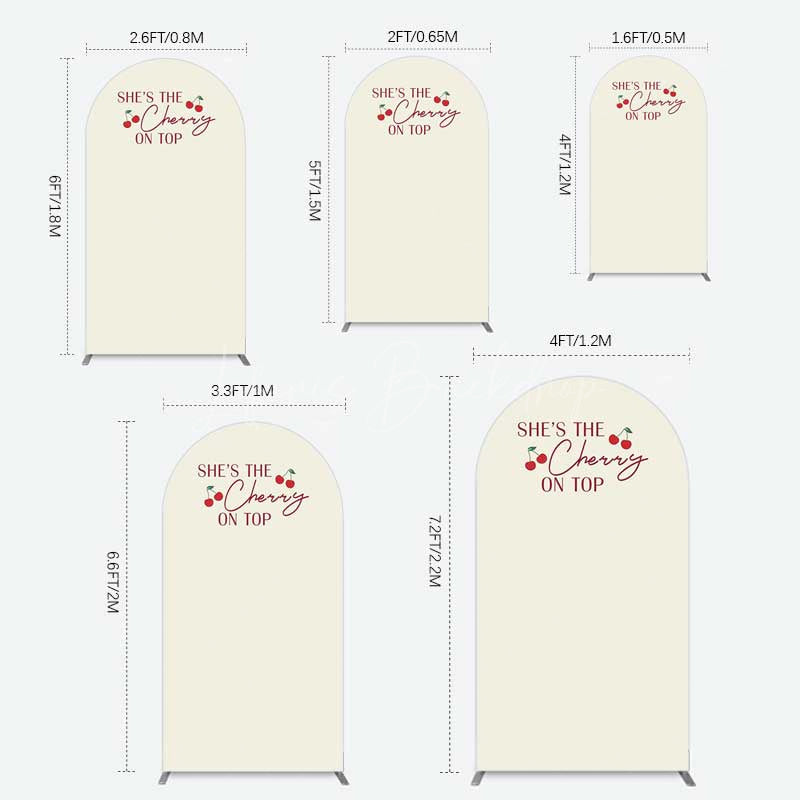 Lofaris She Is The Cherry On Top Bridal Shower Arch Backdrop