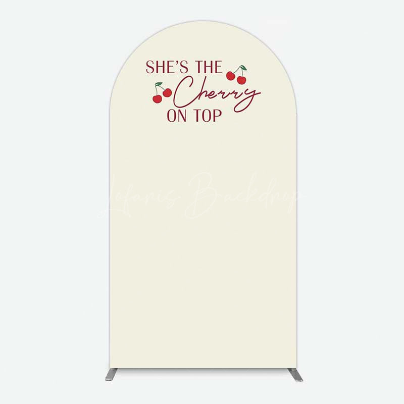 Lofaris She Is The Cherry On Top Bridal Shower Arch Backdrop