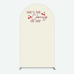 Lofaris She Is The Cherry On Top Bridal Shower Arch Backdrop