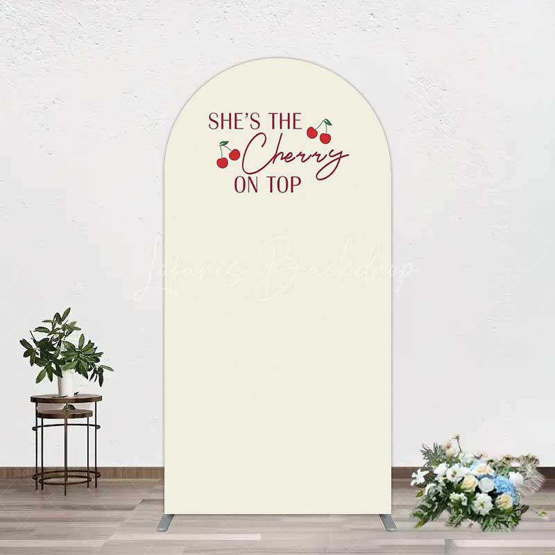 Lofaris She Is The Cherry On Top Bridal Shower Arch Backdrop