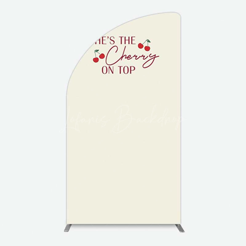 Lofaris She Is The Cherry On Top Bridal Shower Half Moon Arch Backdrop