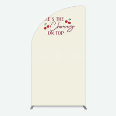 Lofaris She Is The Cherry On Top Bridal Shower Half Moon Arch Backdrop