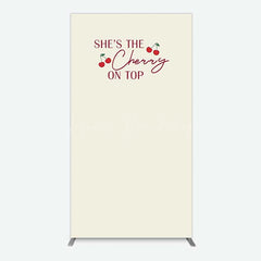 Lofaris She Is The Cherry On Top Bridal Shower Rectangle Backdrop