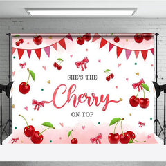 Lofaris She Is The Cherry On Top Fruit Bridal Shower Backdrop