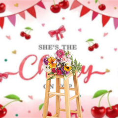 Lofaris She Is The Cherry On Top Fruit Bridal Shower Backdrop