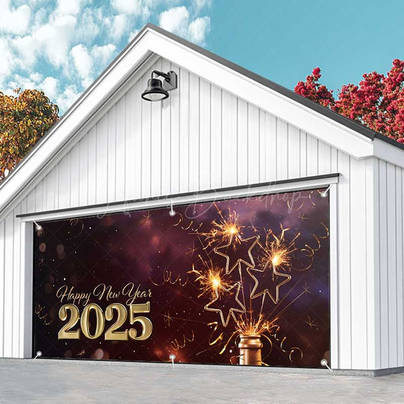 Lofaris Shining Star Sparks Romantic 2025 Garage Door Banner
