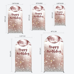 Lofaris Shiny Disco Balls Glitter Birthday Arch Backdrop