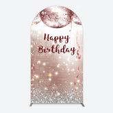 Lofaris Shiny Disco Balls Glitter Birthday Arch Backdrop