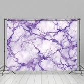Lofaris Shiny Purple Grey Crack Marble Photography Backdrop