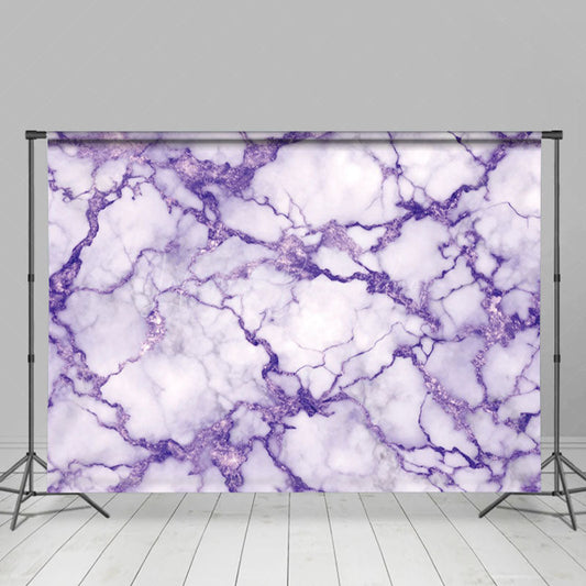Lofaris Shiny Purple Grey Crack Marble Photography Backdrop