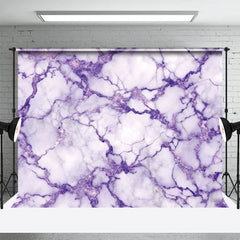 Lofaris Shiny Purple Grey Crack Marble Photography Backdrop